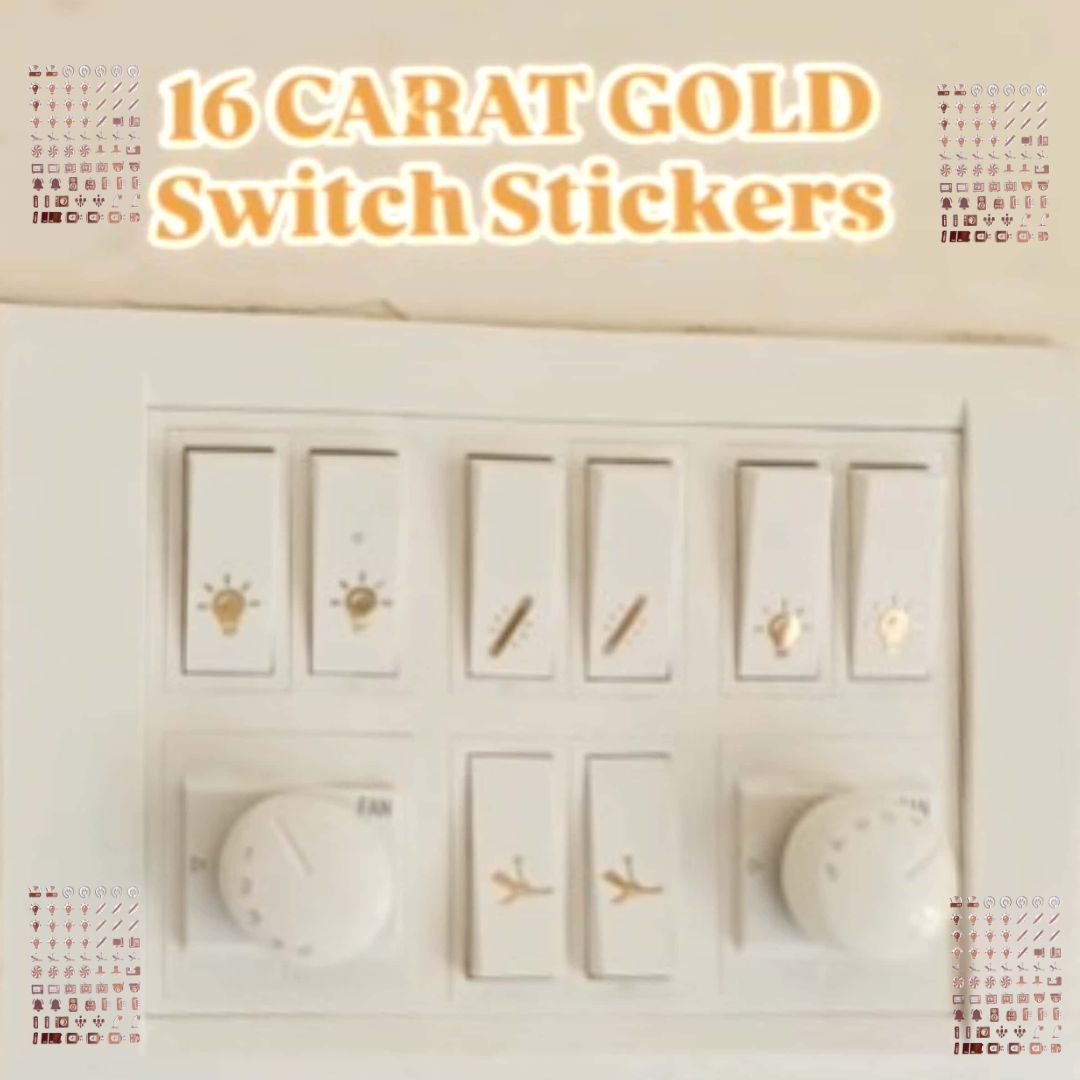 70pcs 1 set-Rose Gold Parmament Swicht Sticker