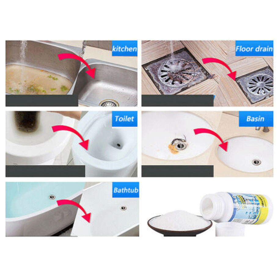 Wild Tornado Powerful Sink & Drain Cleaner High Efficiency - Clog Remover Kitchen Sewer Power Pipe Channel Powder
