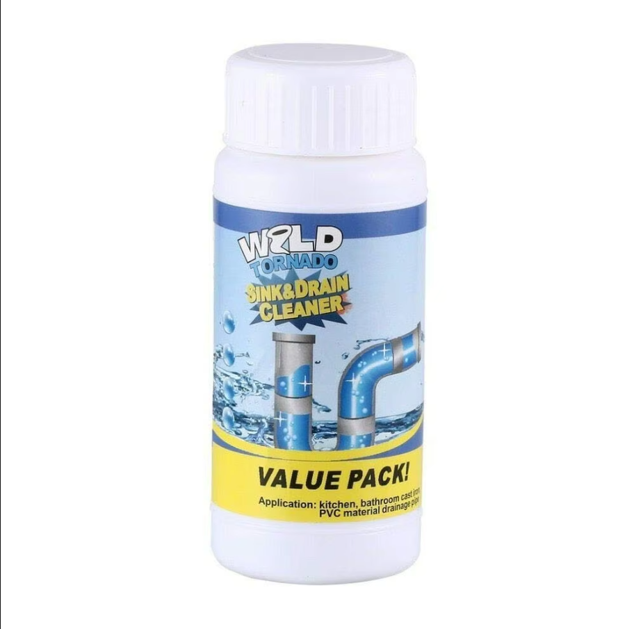 Wild Tornado Powerful Sink & Drain Cleaner High Efficiency - Clog Remover Kitchen Sewer Power Pipe Channel Powder