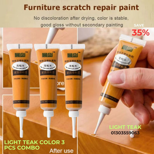 Furnitures Scratch Repair Paint-Light Teak-3pcs