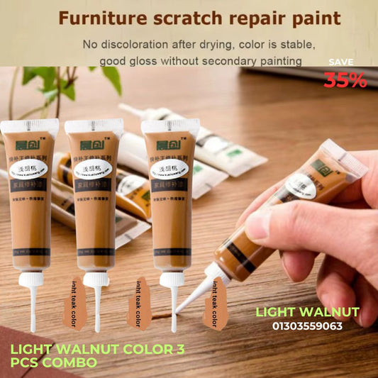 Furnitures Scratch Repair Paint-Light Walnut-3pcs