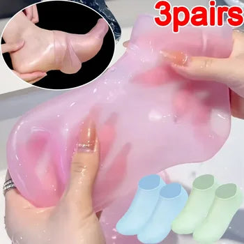 দুই জোড়া-Silicone Pedicure Moisturizing Socks-2 Pair