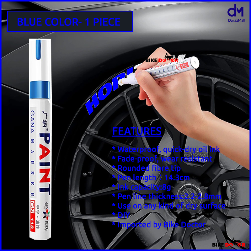 Red,Yollow,Blue,White 4pcs Color Combo-Tire Marker Pen