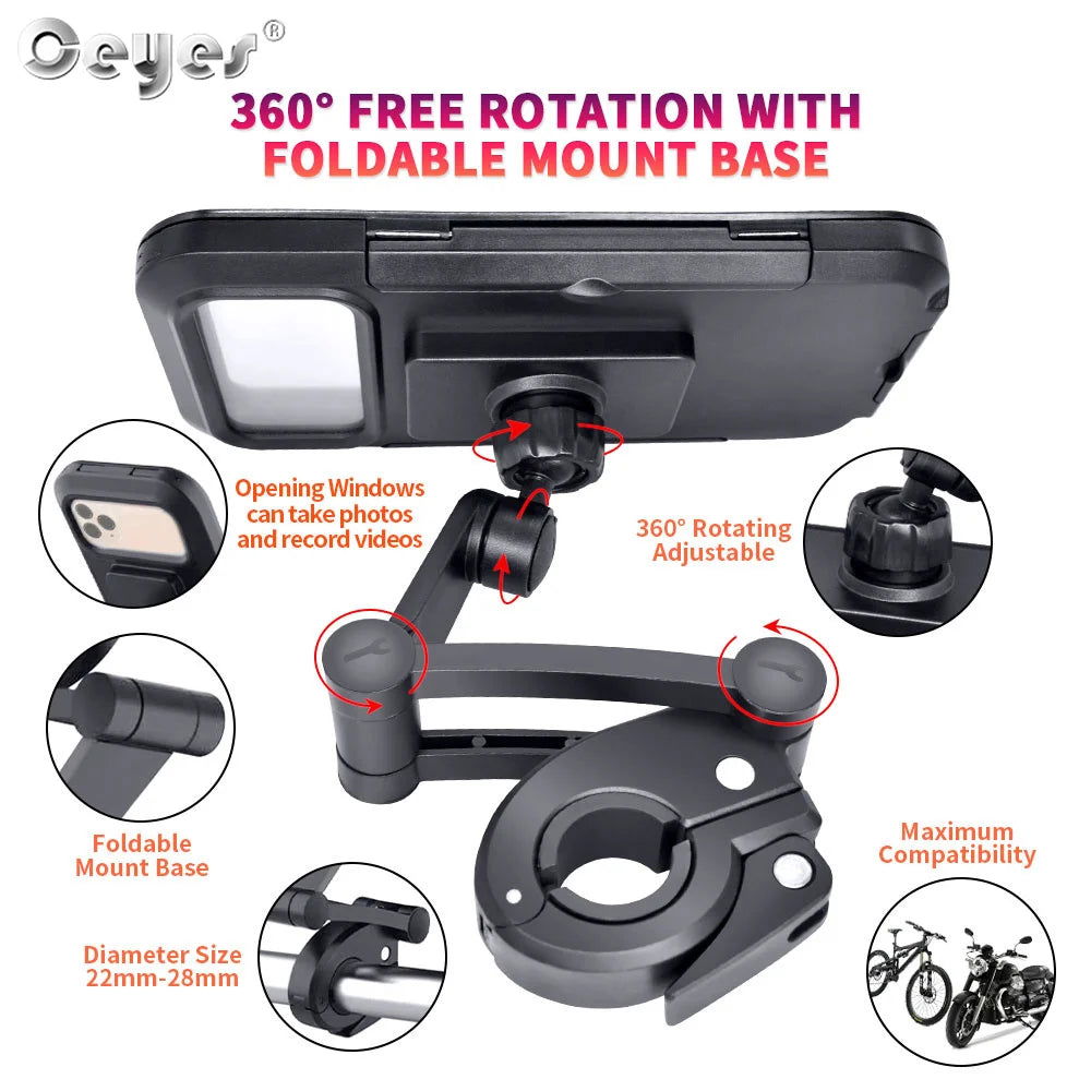 360° Adjustable Waterproof Bicycle Phone Holder Electric Bike Motorcycle Scooter - China To BD Web