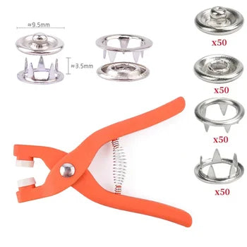 Plier Tool Metal Snap Button-2Set