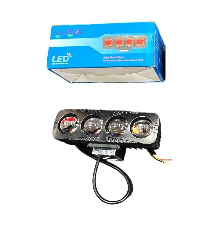 Flashing & RED Devil Eye Effect Light for Bikes and Cars (2pcs Set)