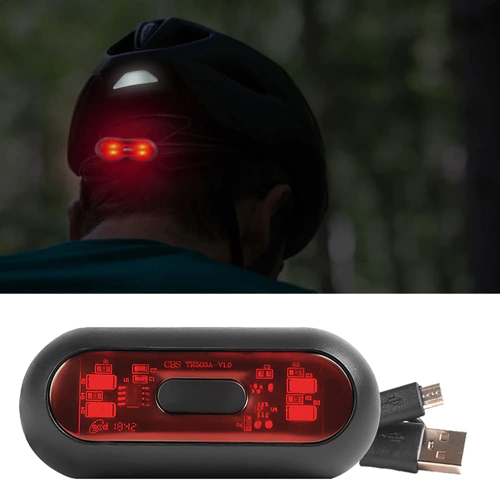 Motorcycle Bike Warning Light Helmet LED Smart Light-2pcs Set