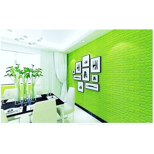 (৪৬ স্কোয়ার ফিট রোল ) ৪৫ টাকা স্কোয়ার ফিট-3D Wall Sticker(Bricks)-Green