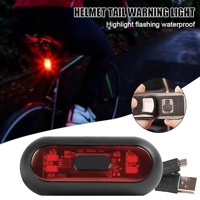 Motorcycle Bike Warning Light Helmet LED Smart Light-1pcs