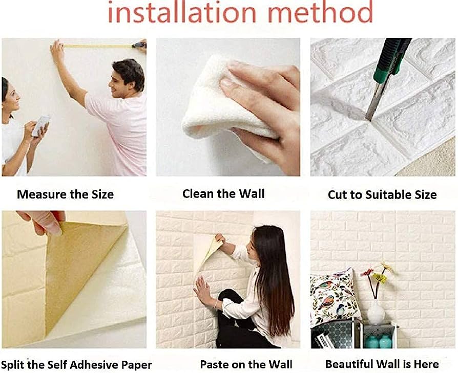 (৯২ স্কোয়ার ফিট রোল ) ৪৫ টাকা স্কোয়ার ফিট-3D Wall Sticker(Bricks)-Green