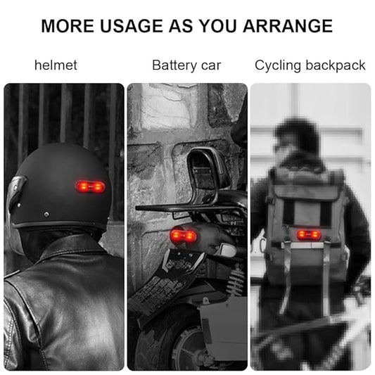 Motorcycle Bike Warning Light Helmet LED Smart Light-1pcs