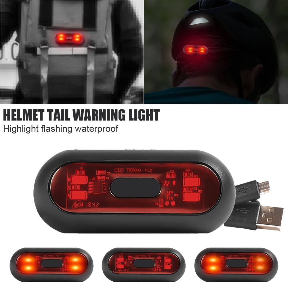 Motorcycle Bike Warning Light Helmet LED Smart Light-2pcs Set