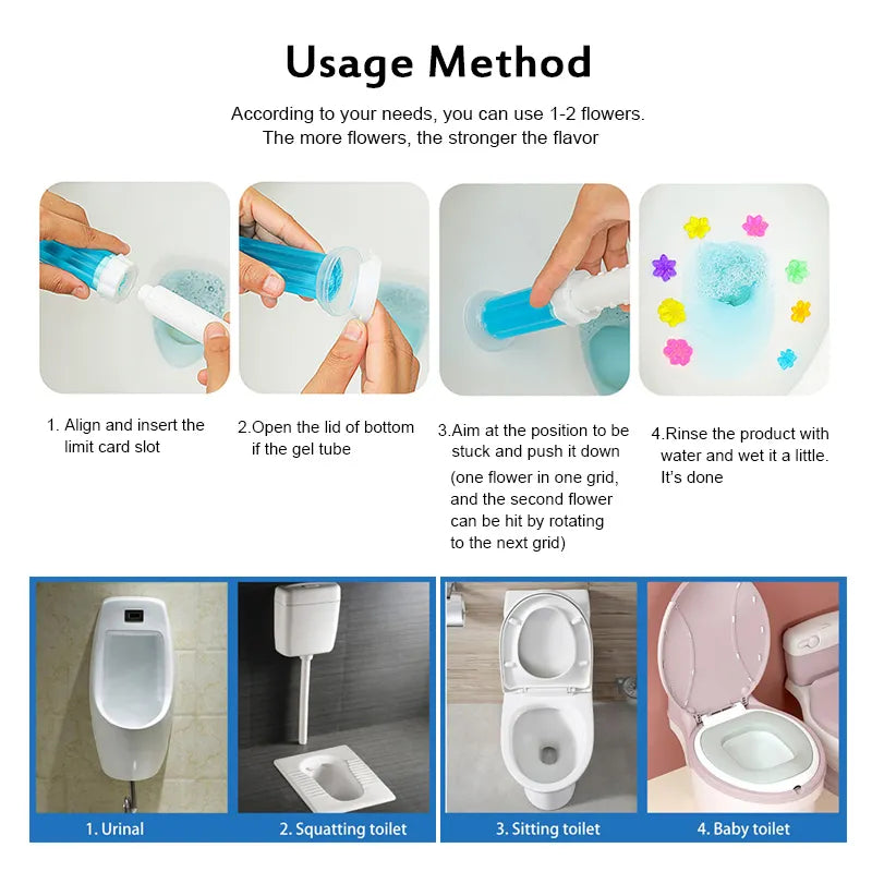 Toilet Deodorization Cleaner Gel 1pcs-Rose