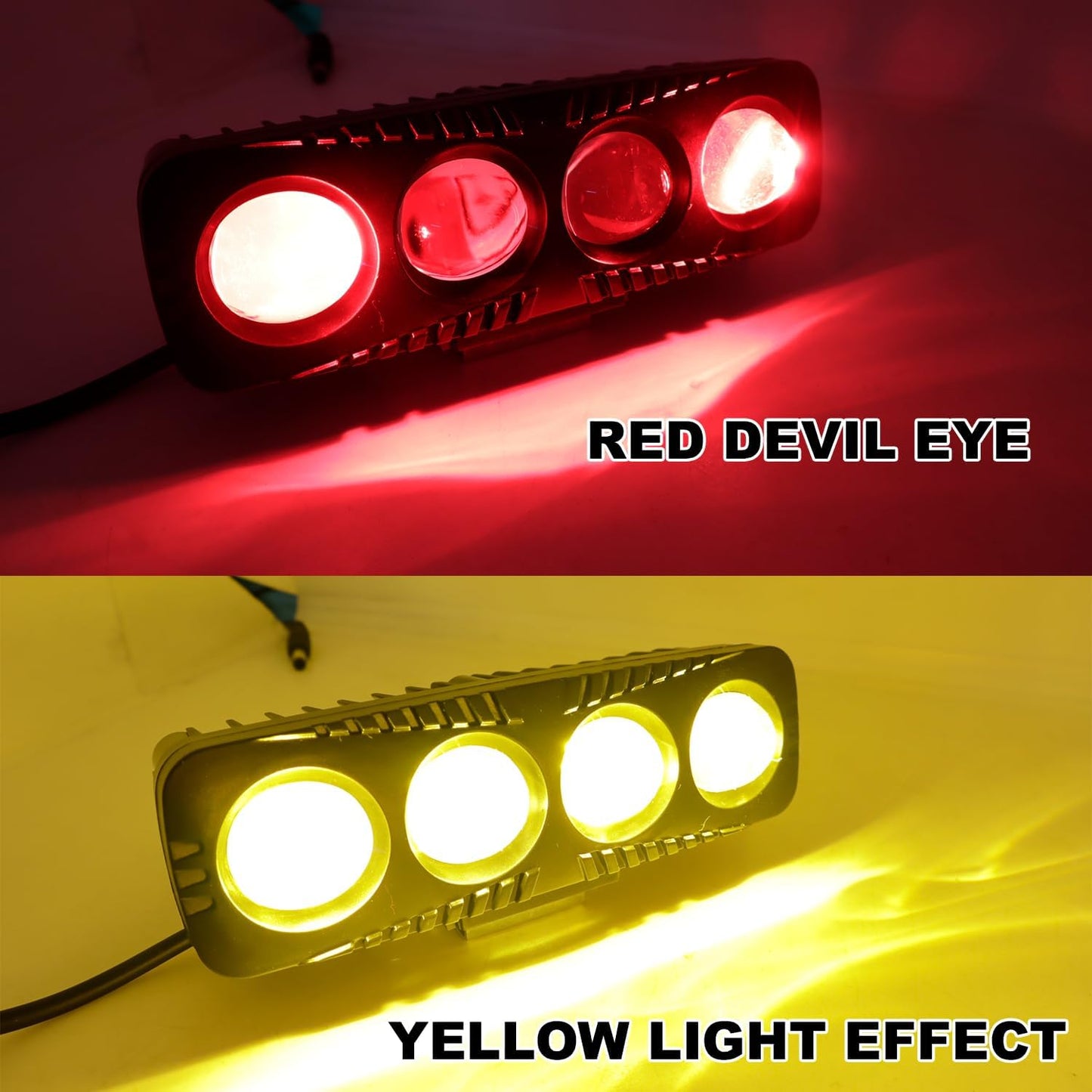 Flashing & RED Devil Eye Effect Light for Bikes and Cars(1Pcs)