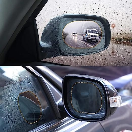 ৬ পিসের সেট-Car Rear-view Mirror Film Side Window and Windshield Anti Fog Clear Film