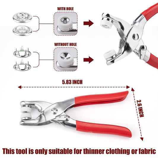 Plier Tool Metal Snap Button-2Set