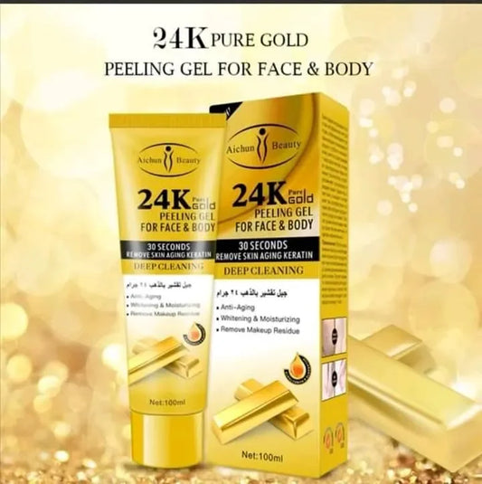 Aichun beauty 24k pure gold peeling gel for face & body 100 ML