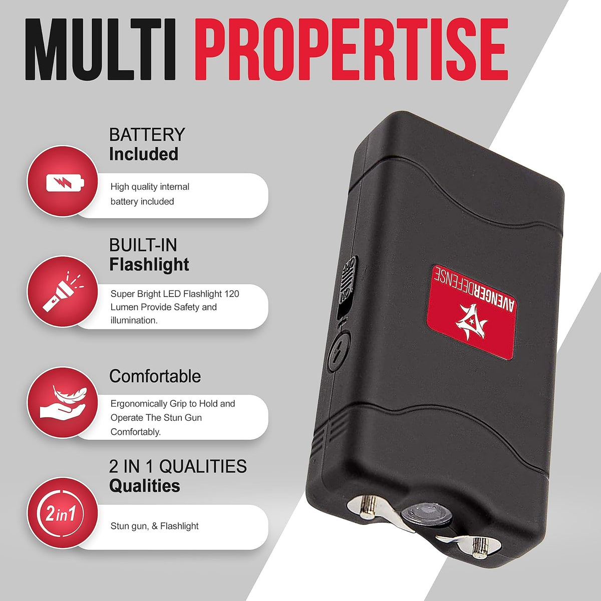 2-in-1 Electric Shocker with Flashlight