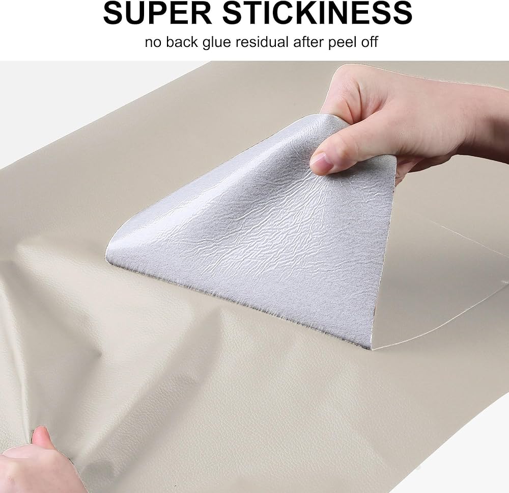 ( ক্রিম-৫.১০ স্কয়ার ফুট রোল-১ স্কয়ার ফুট ১৫০টাকা ) Self-adhesive Leather Stickers Patch