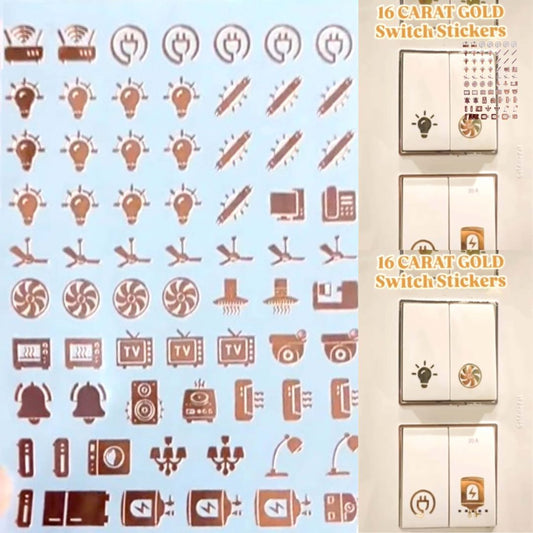70pcs 1 set-Rose Gold Parmament Swicht Sticker