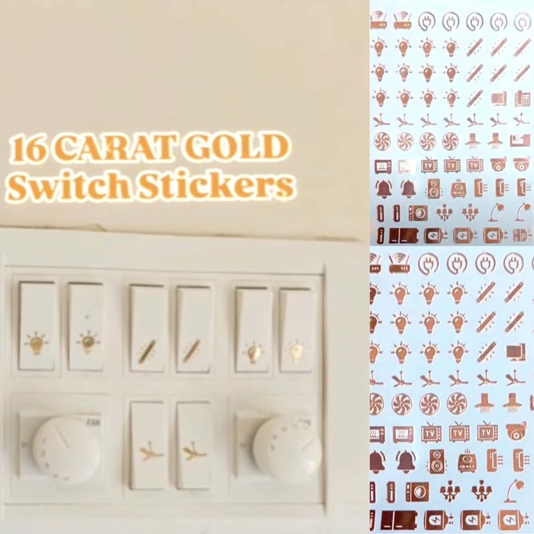 70pcs 1 set-Rose Gold Parmament Swicht Sticker