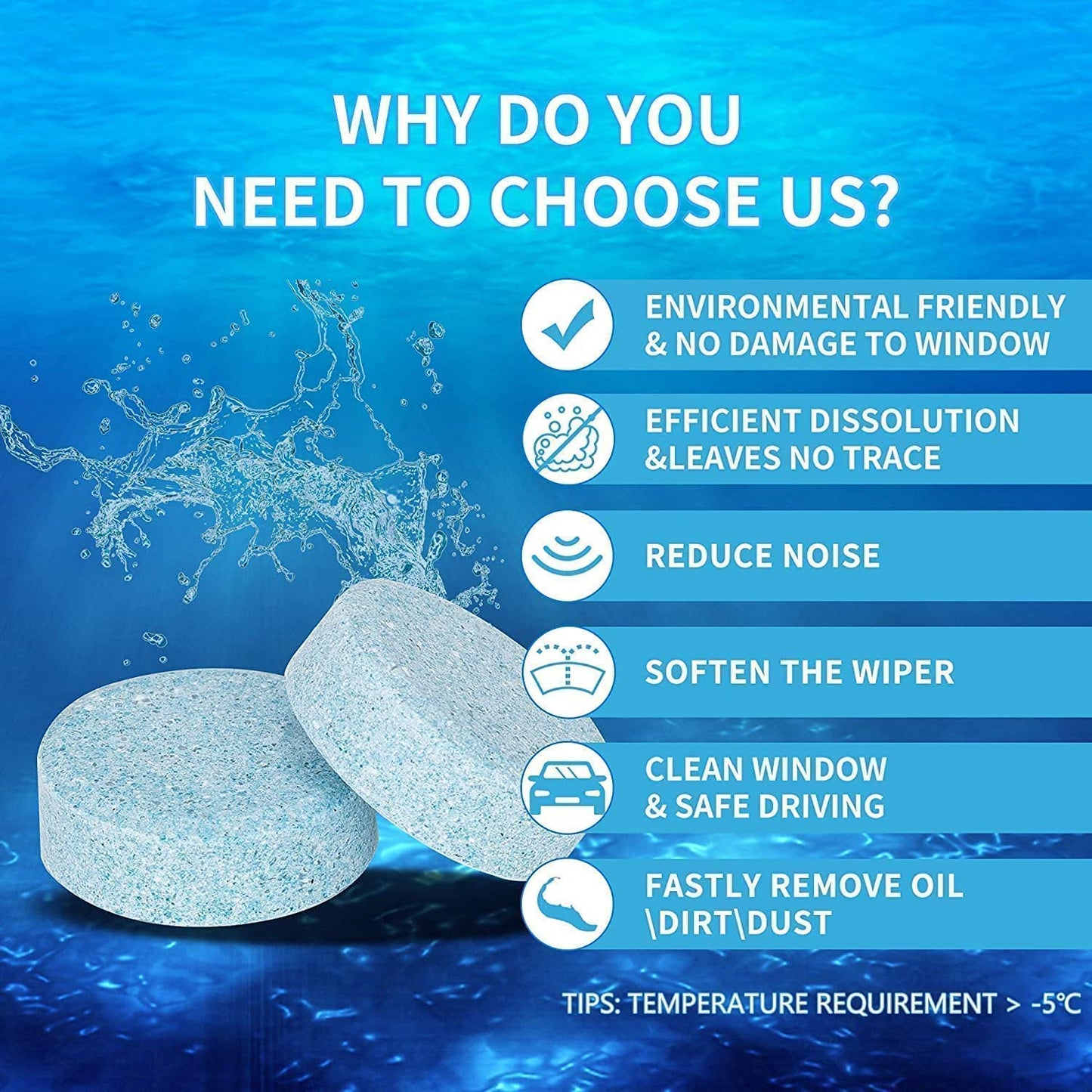 Car Windshield Glass Concentrated Washer Tablets - China To BD Web