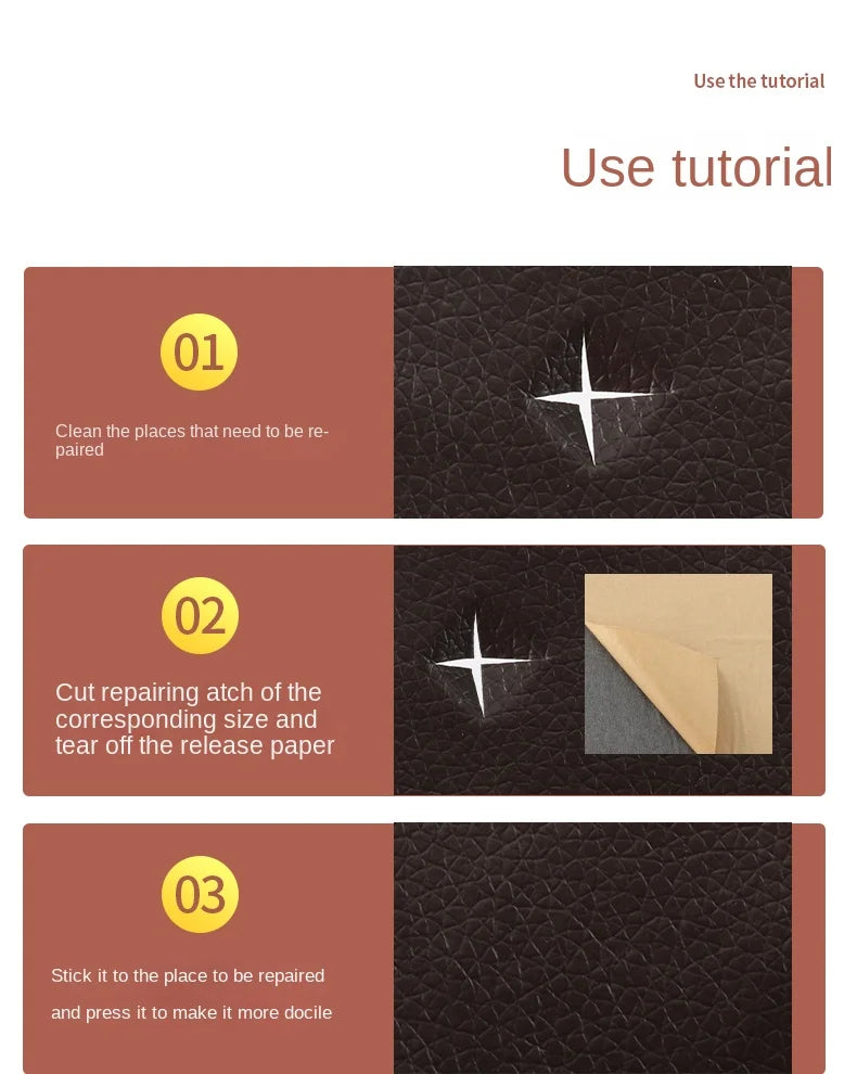 ( কালো - লম্বা ৪.৫০ফুট -চওড়া ২.৩০ফুট ) Self-adhesive Leather Stickers Patch