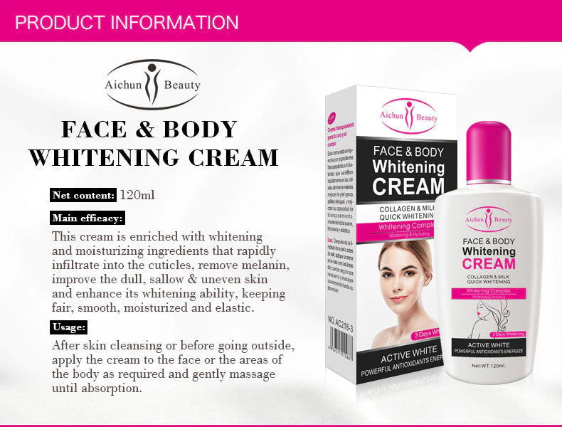 Collagen Milk Bleaching Face Body Cream - China To BD Web