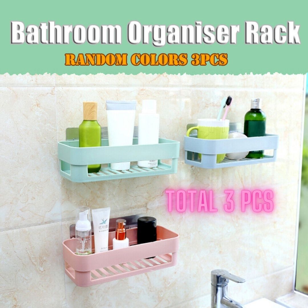 ৩ পিচ ৬০০ টাকা -3pcs x 200 taka pcs-Combo Plastic Bathroom Shelf