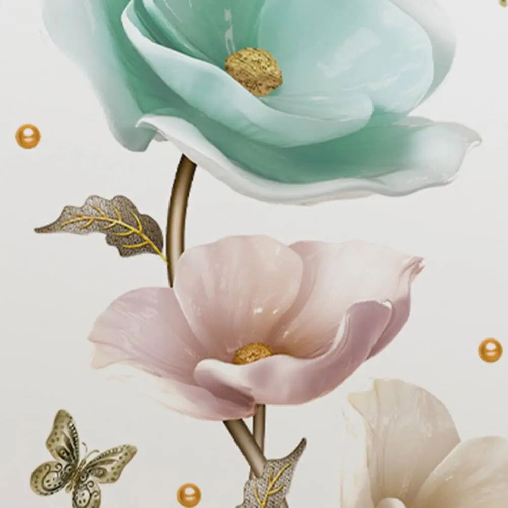 Elegant Orchid Plant Wall Stickers Durable PVC Material Easy to Clean High-Adhesive - China To BD Web