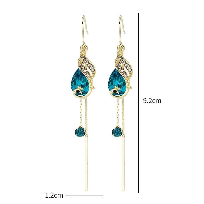 Fashion Peacock Pendant Earrings - China To BD Web