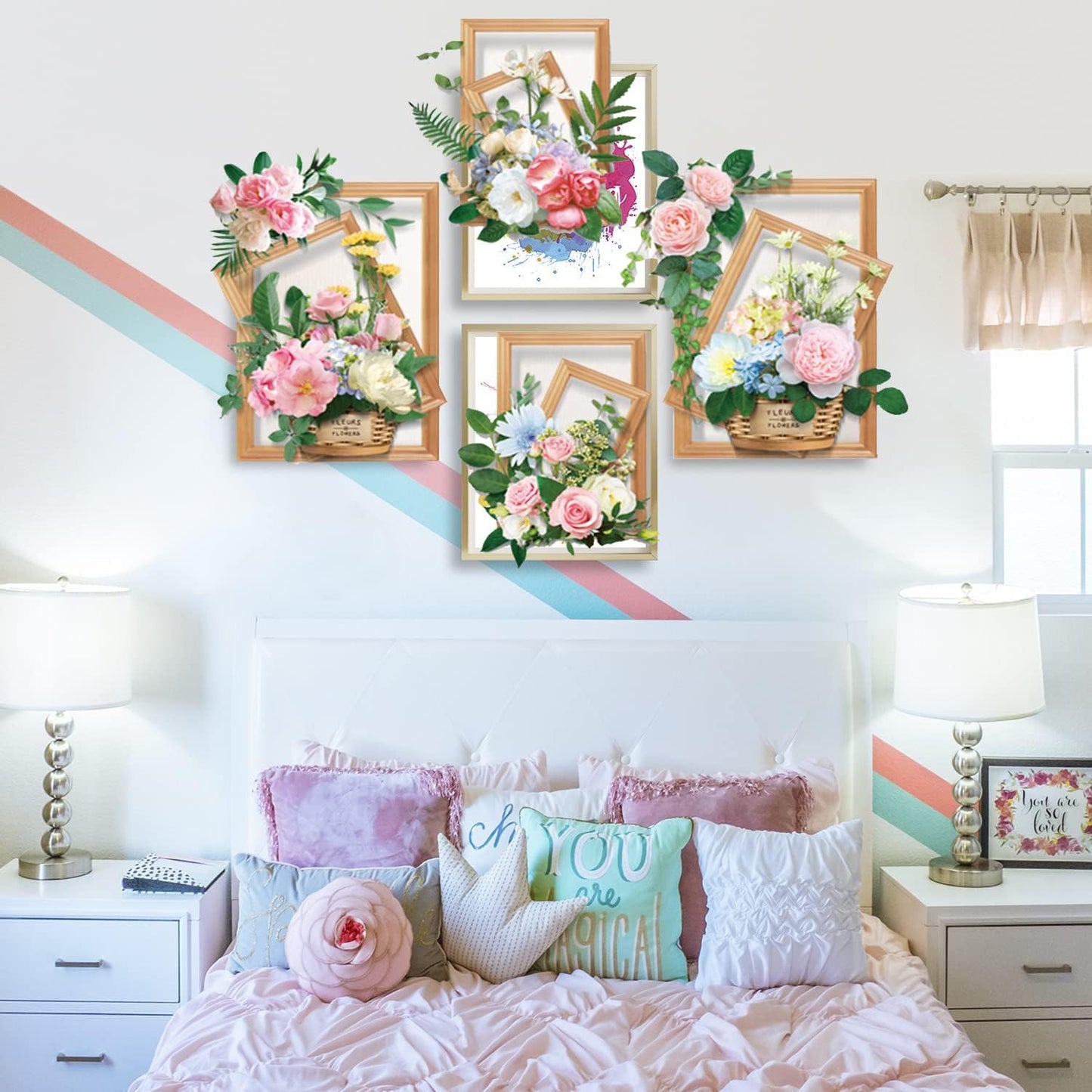 (৪ পিচের সেট) Flower Baskets Wall Stickers DIY Plants - China To BD Web