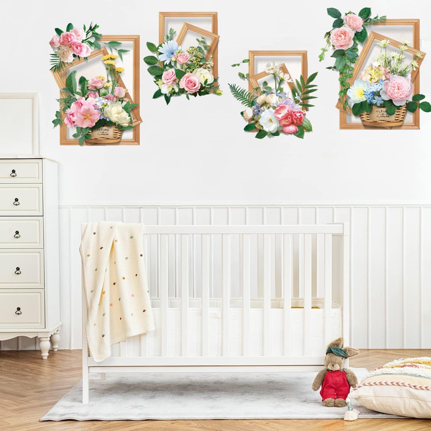 (৪ পিচের সেট) Flower Baskets Wall Stickers DIY Plants - China To BD Web
