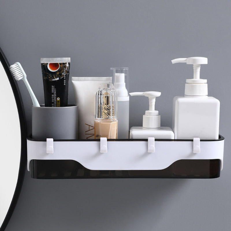 ( Transparent Black ) Shelf Adhesive Wall Mounted Shelf for Home Decor/Kitchen Storage Shelving