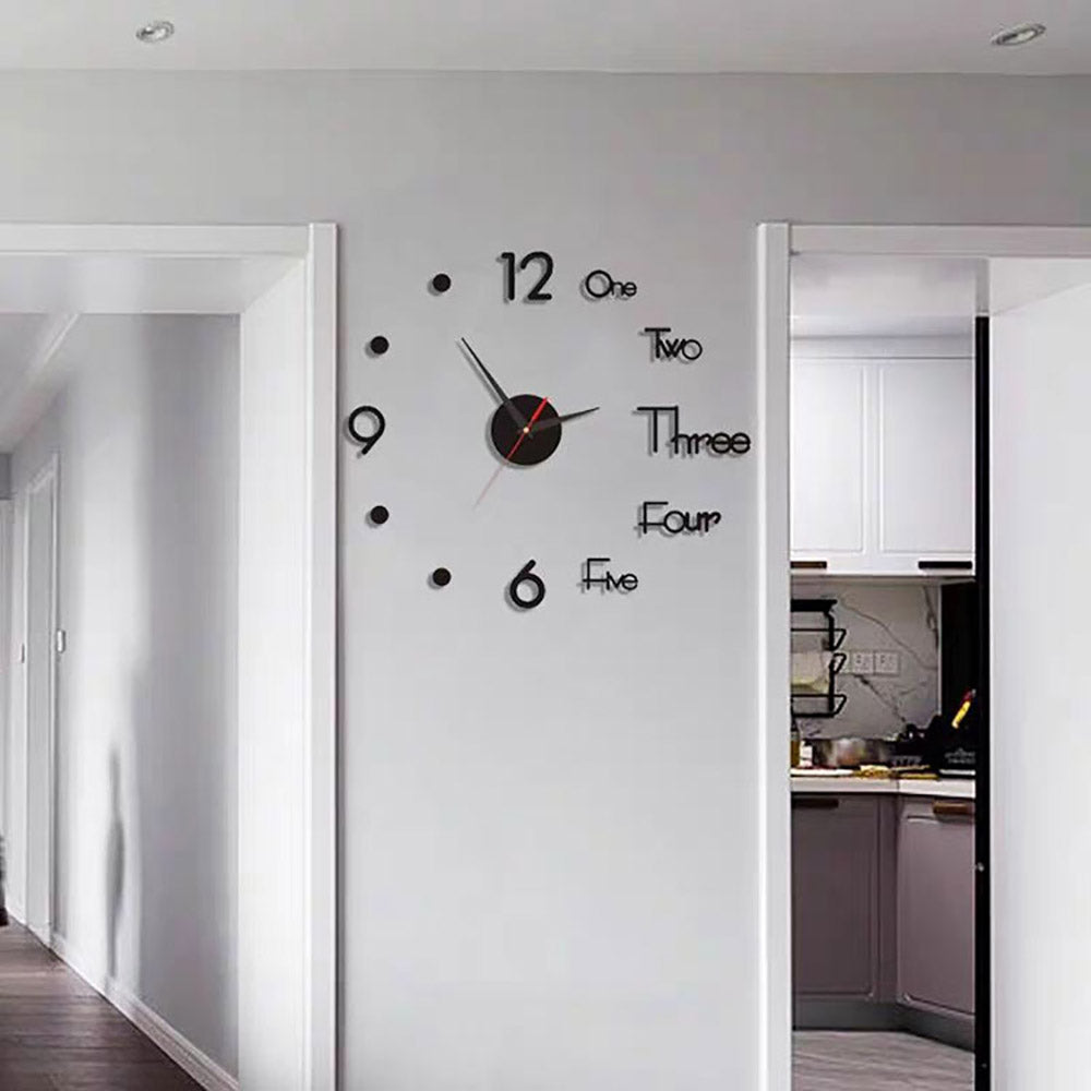 কালো কালার Acrylic DIY Wall Clock