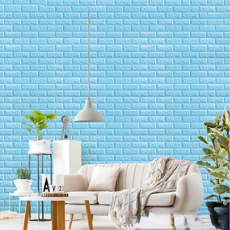 (৯২ স্কোয়ার ফিট রোল ) ৪৫ টাকা স্কোয়ার ফিট-3D Wall Sticker(Bricks)-Ash