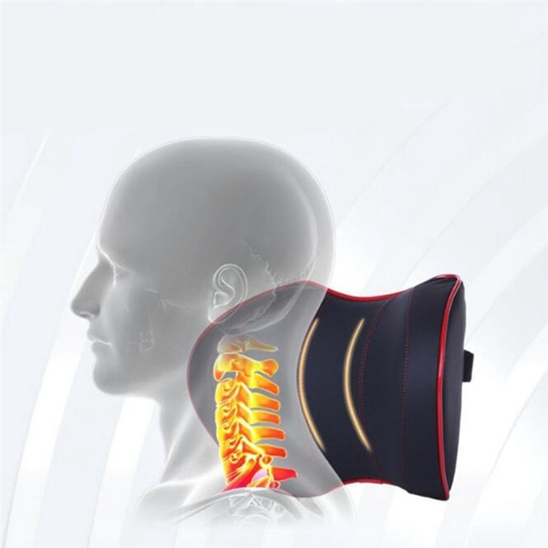 (Back+Neck) Car Headrest Neck And Back Pillow-1 Piar