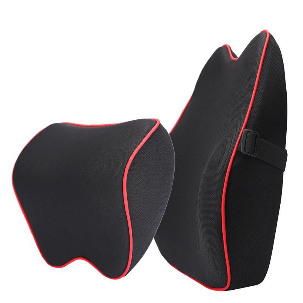 (Back+Neck) Car Headrest Neck And Back Pillow-1 Piar