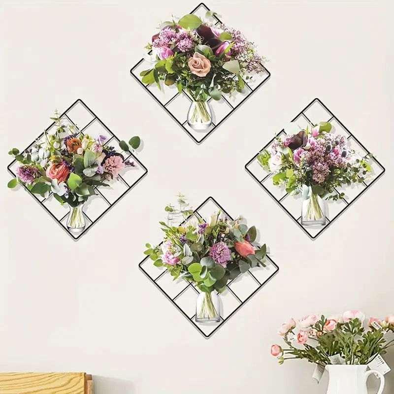 Mesh Flower Pattern Sticker টাইপ-১ ( ৪ পিচের সেট  ) - China To BD Web