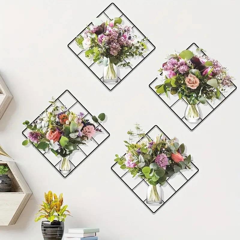Mesh Flower Pattern Sticker টাইপ-১ ( ৪ পিচের সেট  ) - China To BD Web