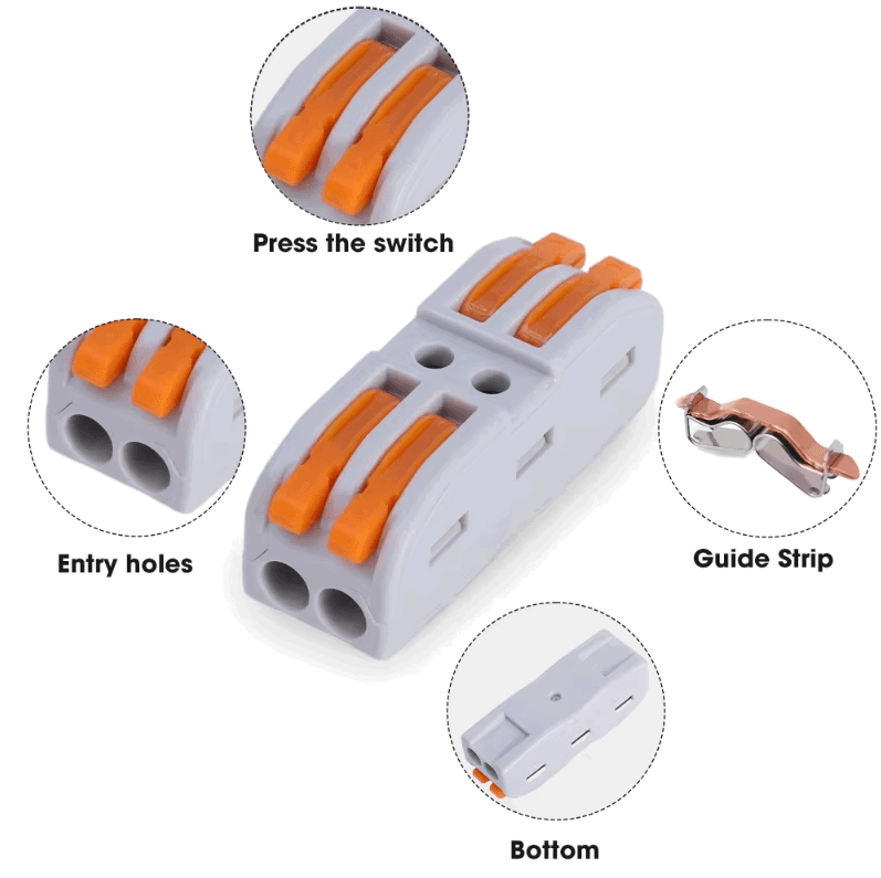 (৫পিচ মাত্র ৫৫০ টাকা)Mini Fast Wiring Cable Connectors Universal Compact Splitter - China To BD Web