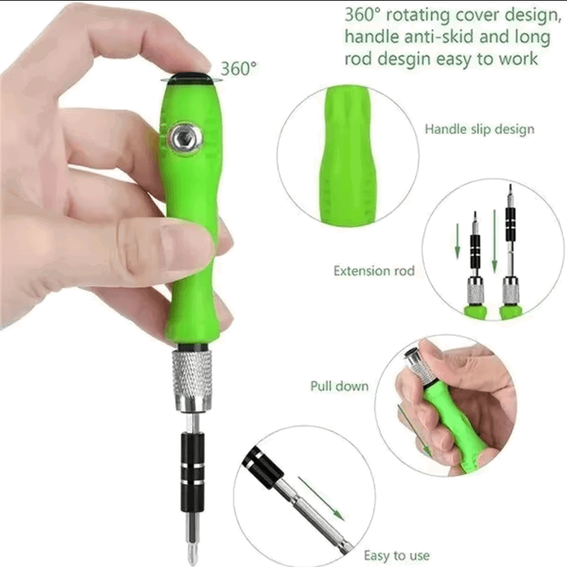 Mini Magnetic Screwdriver (৩২ ইন ১ স্ক্রু ড্রাইভার সেট) - China To BD Web