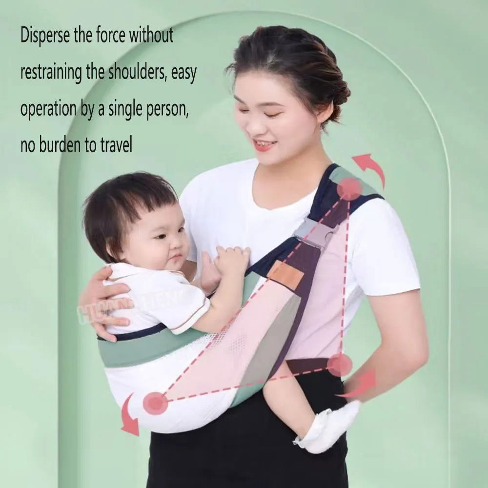 New Cotton Adjustable Baby Sling Carrier Bag ( Green ) - China To BD Web