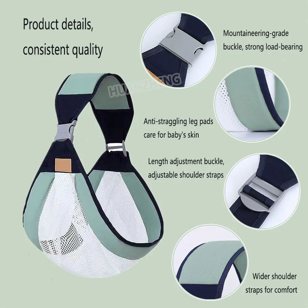 New Cotton Adjustable Baby Sling Carrier Bag ( Green ) - China To BD Web