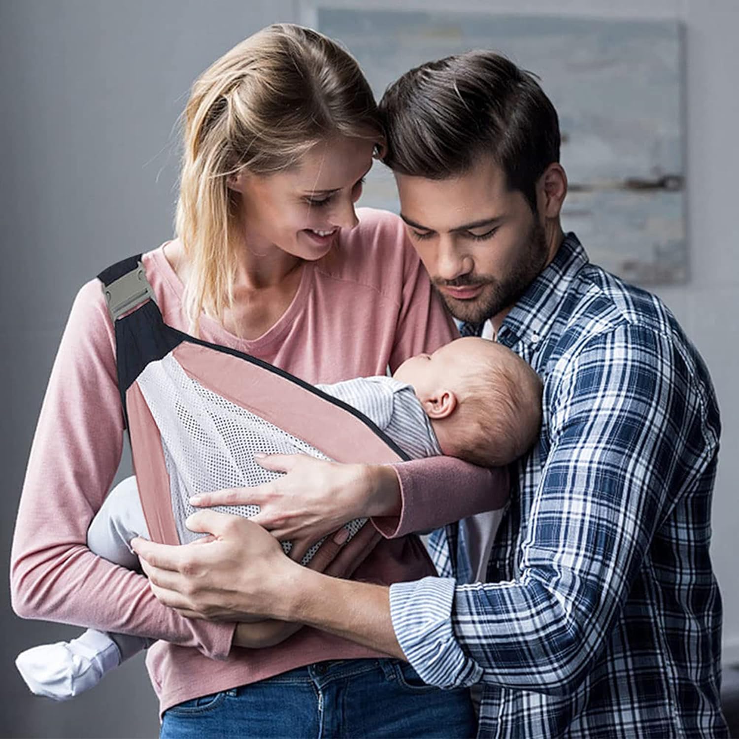 New Cotton Adjustable Baby Sling Carrier Bag ( Pink ) - China To BD Web