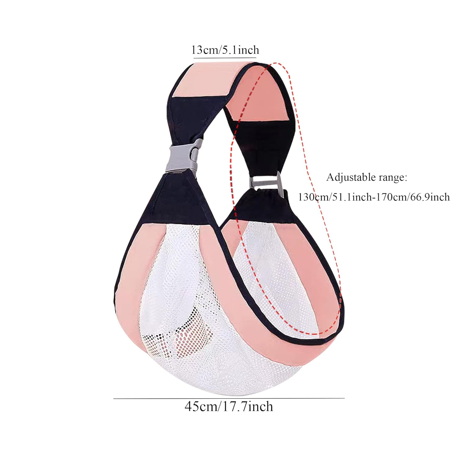 New Cotton Adjustable Baby Sling Carrier Bag ( Pink ) - China To BD Web