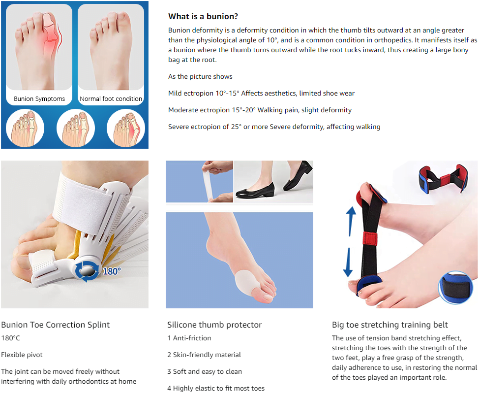 Orthopedic Bunion Corrector Device Hallux Valgus Toe Correction Pedicure Foot Care Tool Thumb Big Bone Orthotics - China To BD Web