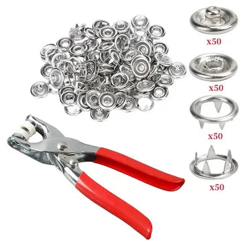 Plier Tool Metal Snap Button-1 Set