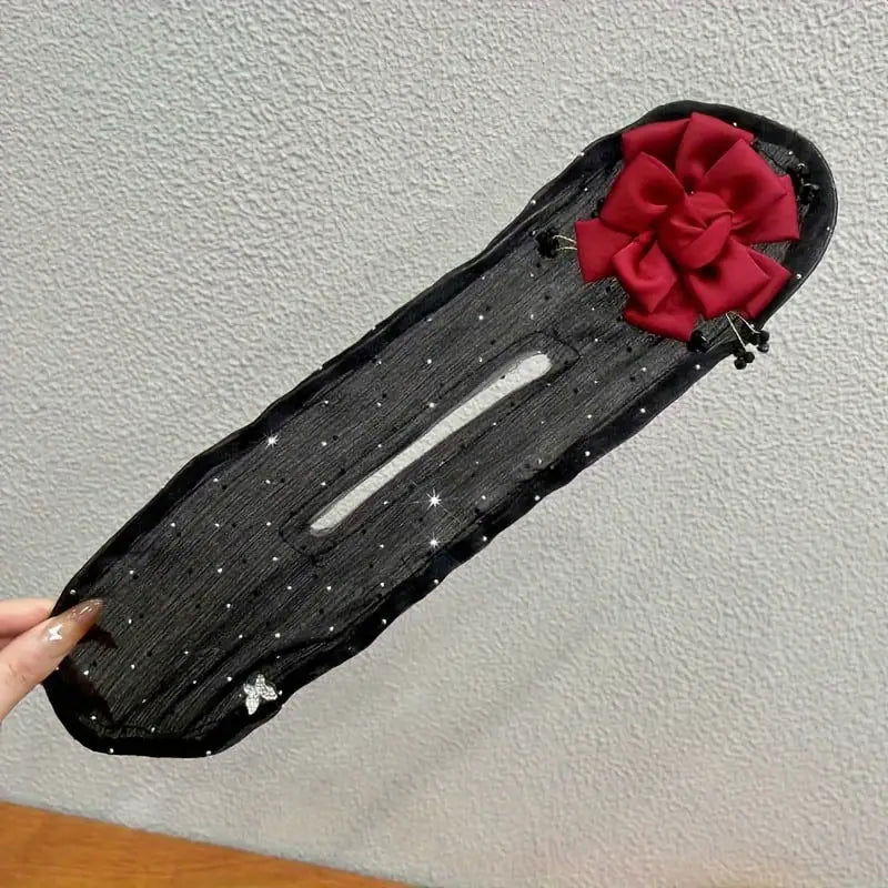 ( রেড ওয়াইন কালার ) Rose Invisible Hair Coiler Lazy People Hairpin Fabric Hair Accessories Hair Clips for Women - China To BD Web
