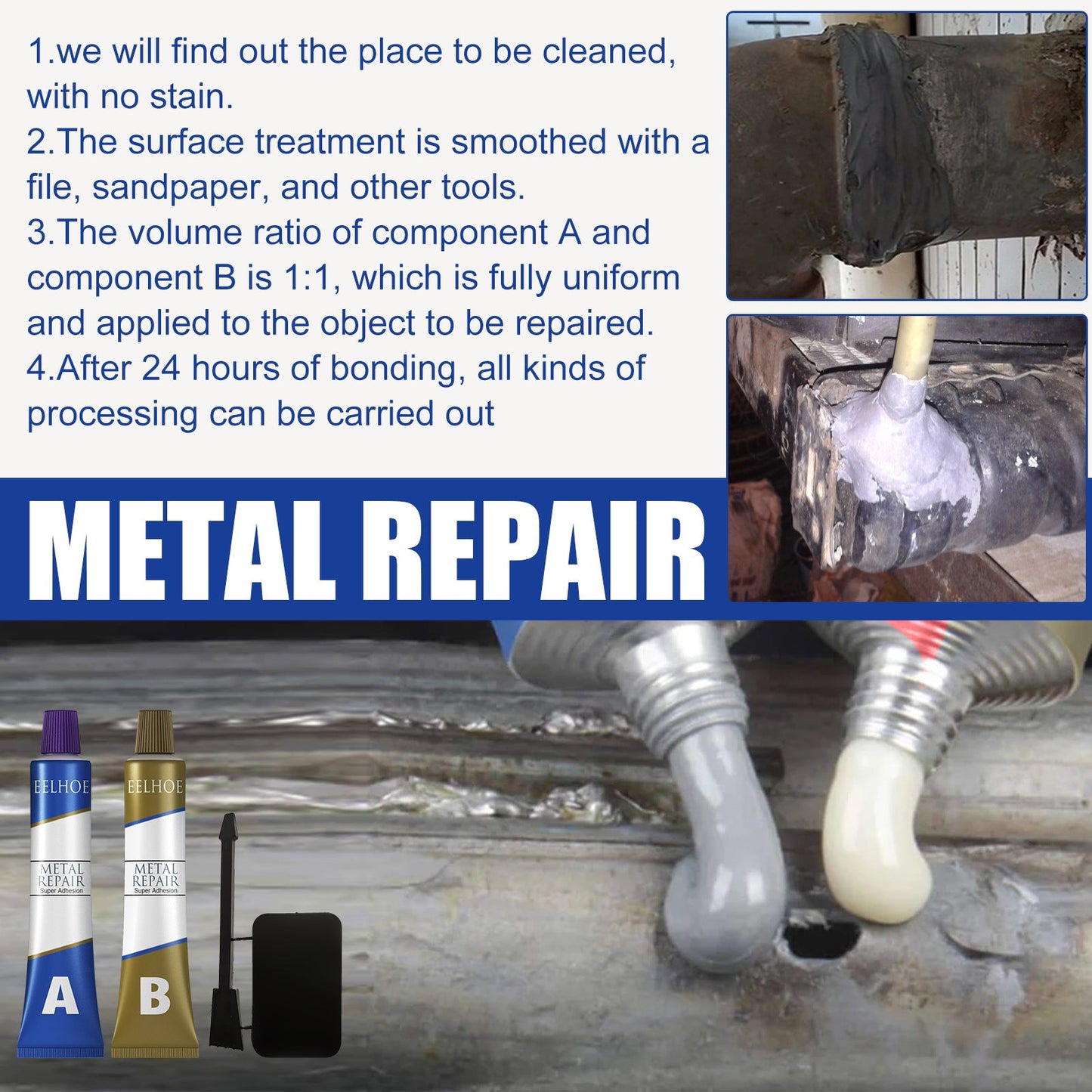 Alternative to welding, repair AB glue (এক পিচ)